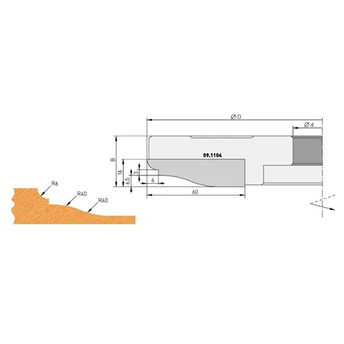 IGM Profilový nůž A 60x16x2mm pro F632-182