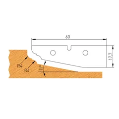 IGM Profilový nůž E 60x17,7x2mm pro F632-182