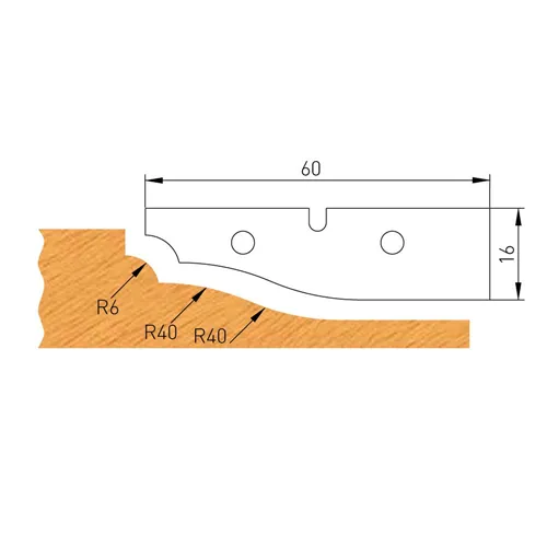 IGM Profilový nůž F 60x16x2mm pro F632-182