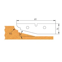 IGM Profilový nůž H 60x16x2mm pro F632-182