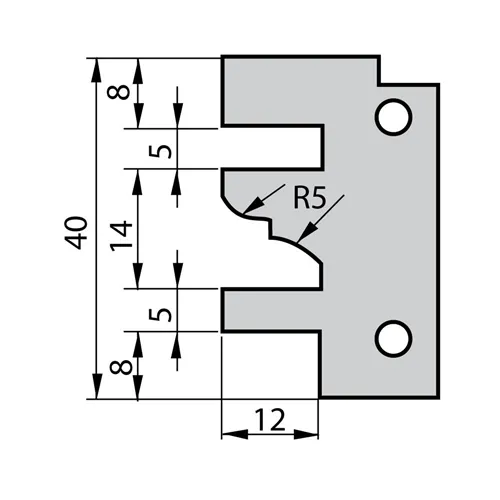 IGM Profilový nůž pro 641 - profil D, 40x26x2mm