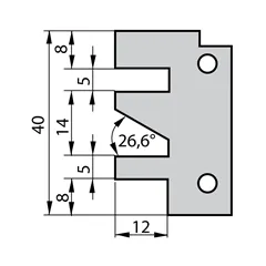 IGM Profilový nůž pro 641 - profil C, 40x26x2mm