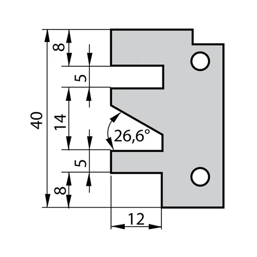 IGM Profilový nůž pro 641 - profil C, 40x26x2mm