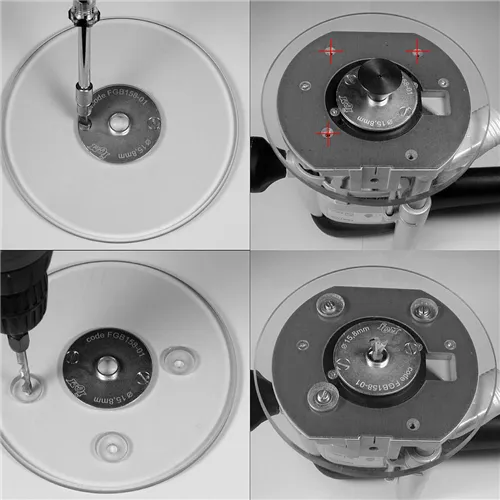 IGM Univerzální průhledná frézovací deska - pro stopky S= 8-12mm