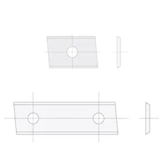 IGM N014 Žiletka tvrdokovová Z2 zkosená - 30x12x1,5 LaminoMDF P