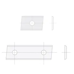 IGM N014 Žiletka tvrdokovová Z2 zkosená - 40x12x1,5 UNI L