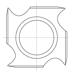 IGM N021 Žiletka tvrdokovová - 18x18x3,70 Dřevo+