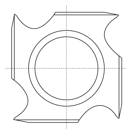 IGM N021 Žiletka tvrdokovová - 18x18x2,95 Dřevo+
