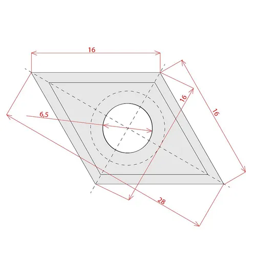 IGM N023 Žiletka tvrdokovová - 16x28x2 Dřevo+