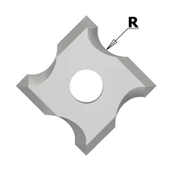IGM N034 Žiletka tvrdokovová radiusová - R3 mm MDF+