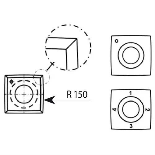 IGM N013 Žiletka tvrdokovová Z4 zaoblená - 15x15x2,5 R=150 Dřevo