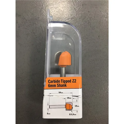 CMT Žlábková fréza, R6,4 D19x16 S=6 HW (Rozbalené)