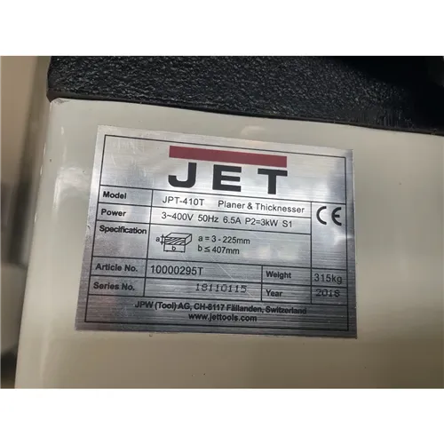JET JPT-410 Srovnávací a tloušťkovací frézka (Použito)