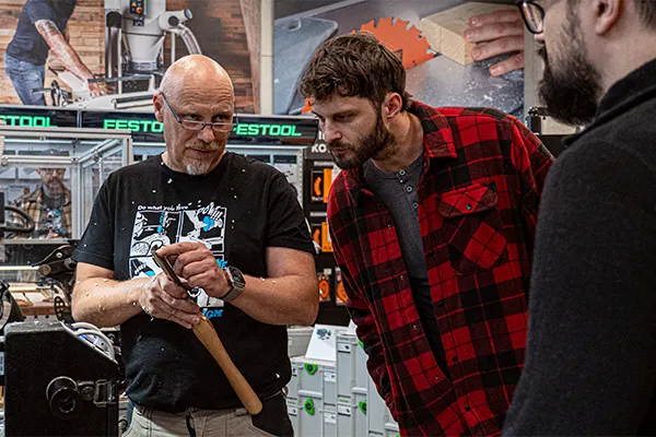 Jiří Hurych vedl volný soustružnický workshop na Festool Roadshow v IGM